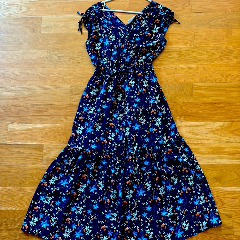 GAP Dark Blue Floral Maxi Dress